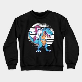 UNICORN cute T-REX dinosaur funny Crewneck Sweatshirt